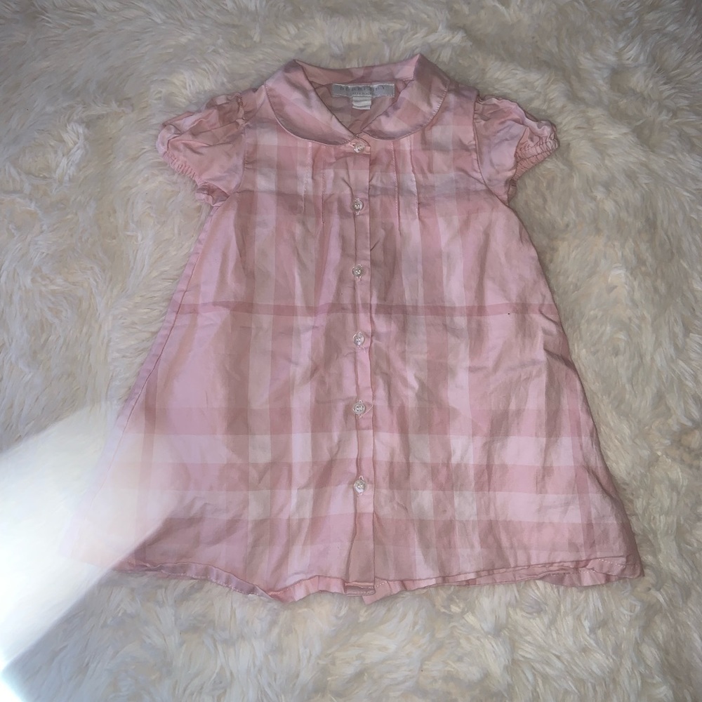 Infant Girls Burberry pink plaid dress